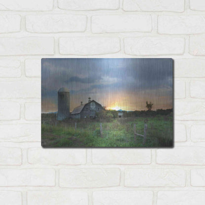 Luxe Metal Art 'New Morning in Vermont' by Lori Deiter, Metal Wall Art,16x12