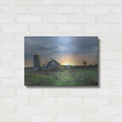 Luxe Metal Art 'New Morning in Vermont' by Lori Deiter, Metal Wall Art,24x16