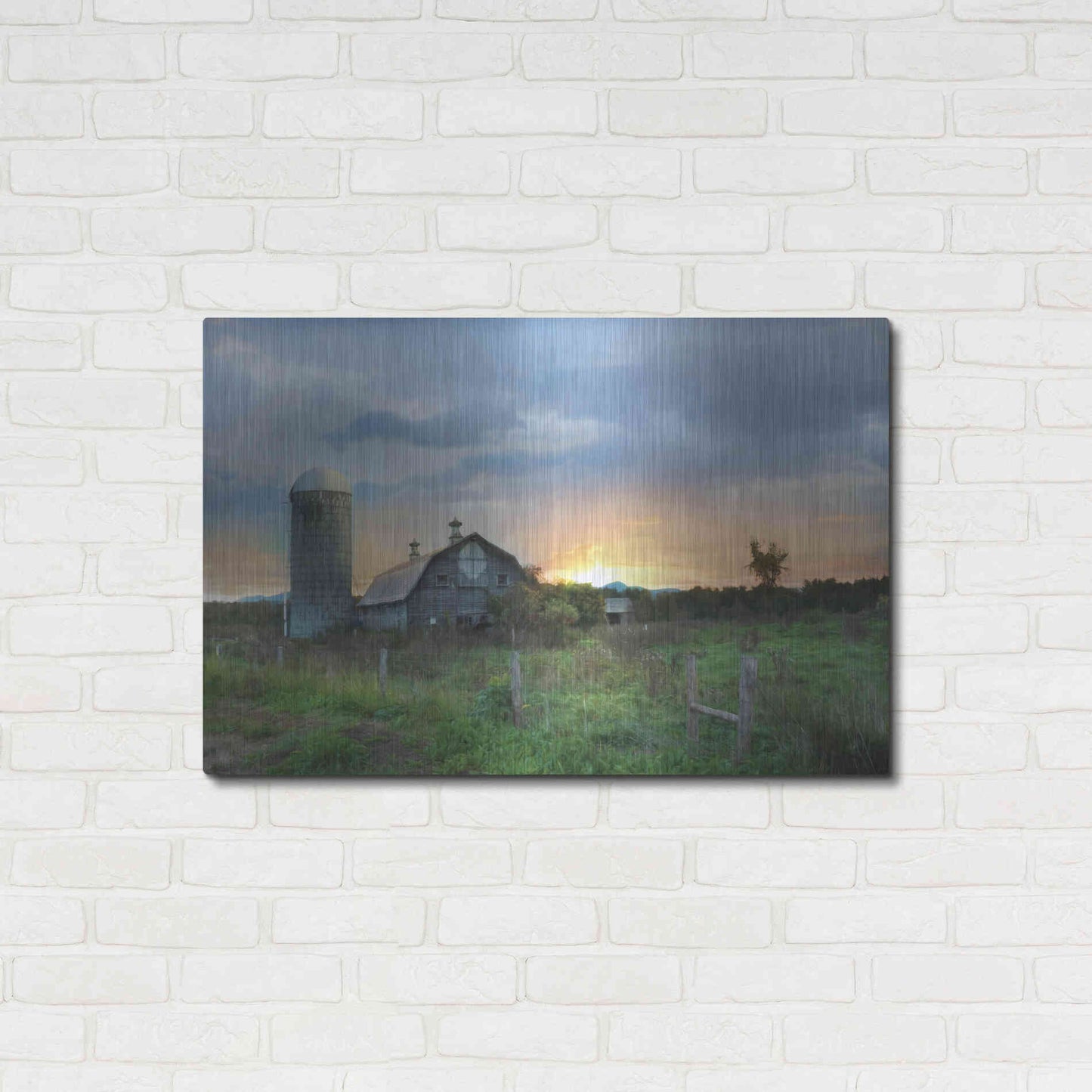 Luxe Metal Art 'New Morning in Vermont' by Lori Deiter, Metal Wall Art,36x24