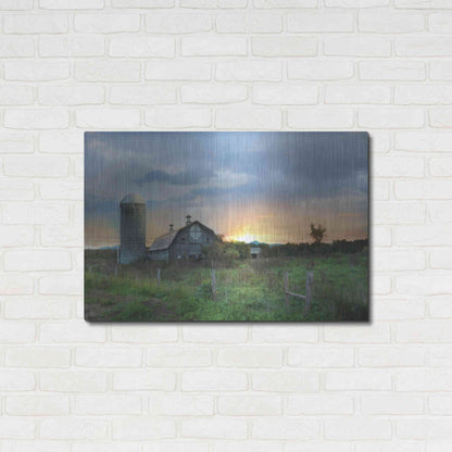Luxe Metal Art 'New Morning in Vermont' by Lori Deiter, Metal Wall Art,36x24