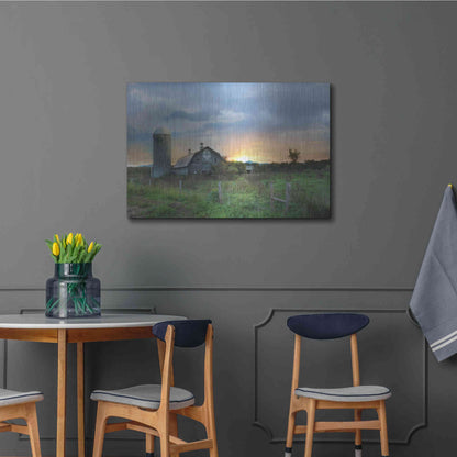 Luxe Metal Art 'New Morning in Vermont' by Lori Deiter, Metal Wall Art,36x24