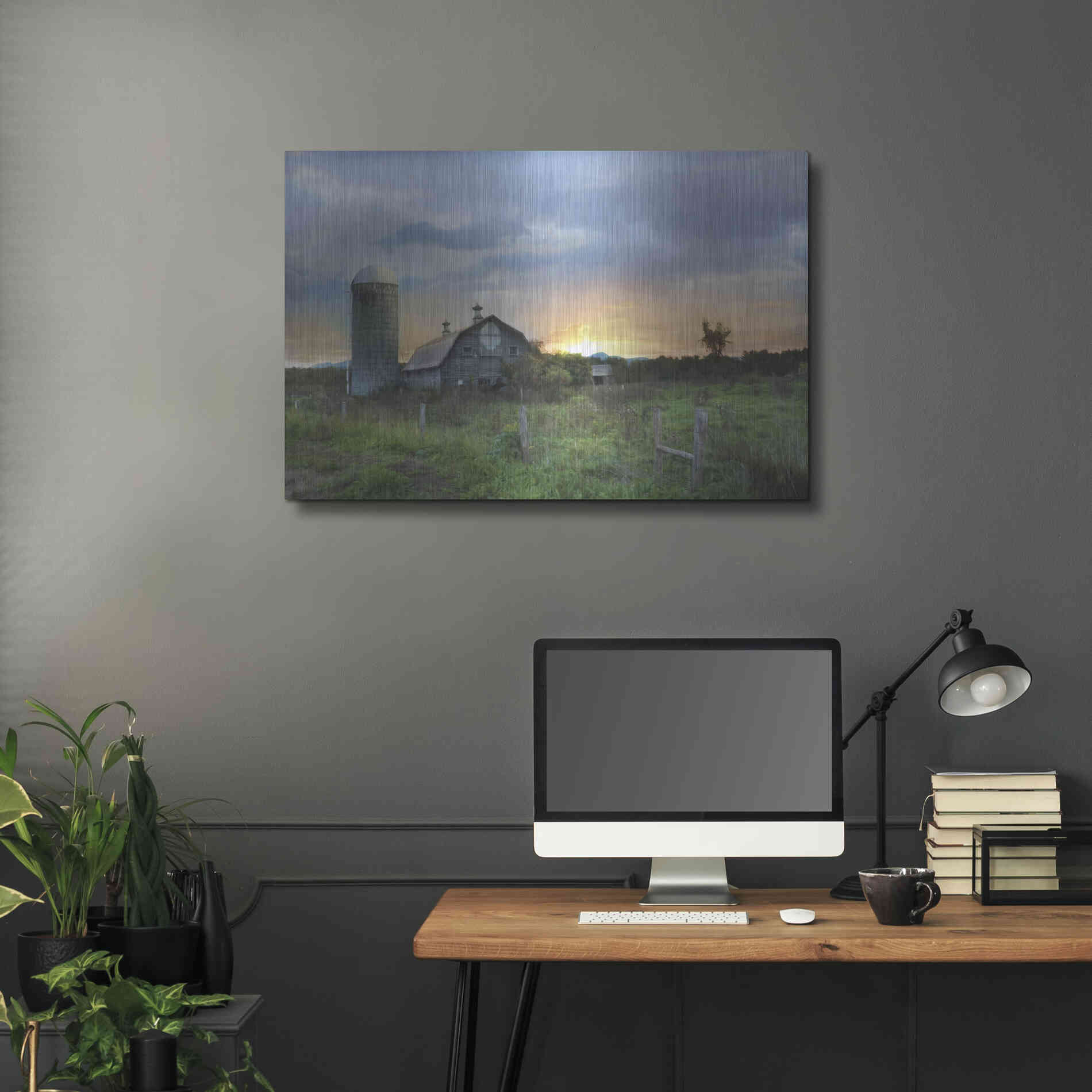 Luxe Metal Art 'New Morning in Vermont' by Lori Deiter, Metal Wall Art,36x24
