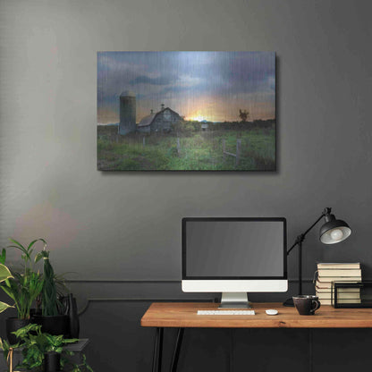 Luxe Metal Art 'New Morning in Vermont' by Lori Deiter, Metal Wall Art,36x24