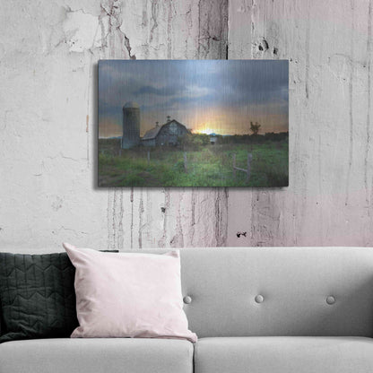 Luxe Metal Art 'New Morning in Vermont' by Lori Deiter, Metal Wall Art,36x24