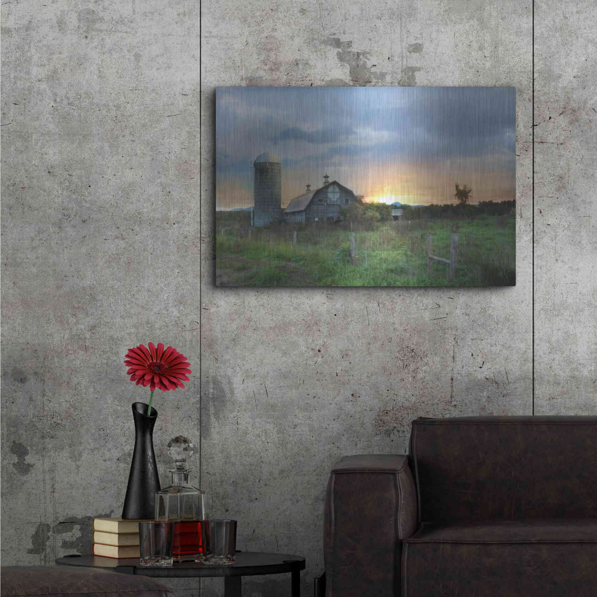 Luxe Metal Art 'New Morning in Vermont' by Lori Deiter, Metal Wall Art,36x24