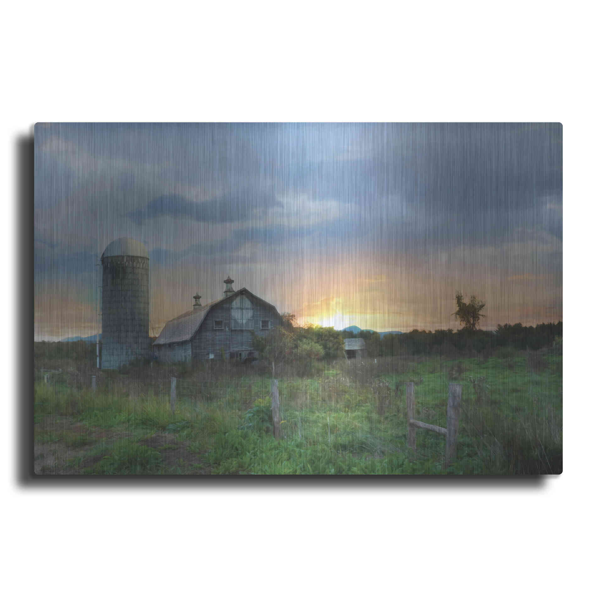Luxe Metal Art 'New Morning in Vermont' by Lori Deiter, Metal Wall Art