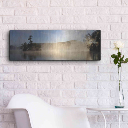 Luxe Metal Art 'Lake Luzerne Sunrise' by Lori Deiter, Metal Wall Art,36x12