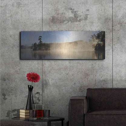 Luxe Metal Art 'Lake Luzerne Sunrise' by Lori Deiter, Metal Wall Art,48x16