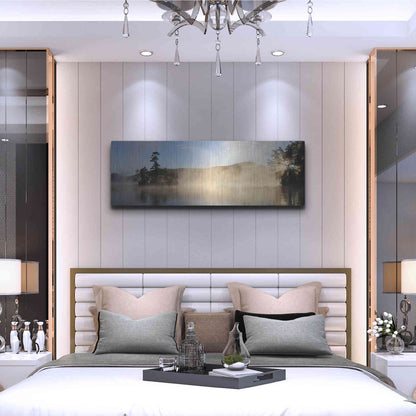 Luxe Metal Art 'Lake Luzerne Sunrise' by Lori Deiter, Metal Wall Art,48x16