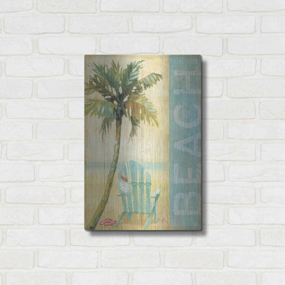 Luxe Metal Art 'Ocean Beach I' by Daphne Brissonet, Metal Wall Art,16x24