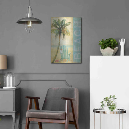 Luxe Metal Art 'Ocean Beach I' by Daphne Brissonet, Metal Wall Art,16x24