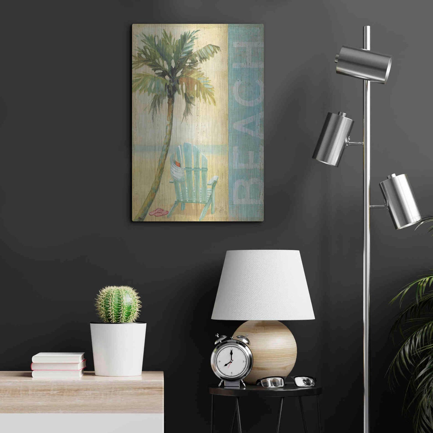 Luxe Metal Art 'Ocean Beach I' by Daphne Brissonet, Metal Wall Art,16x24