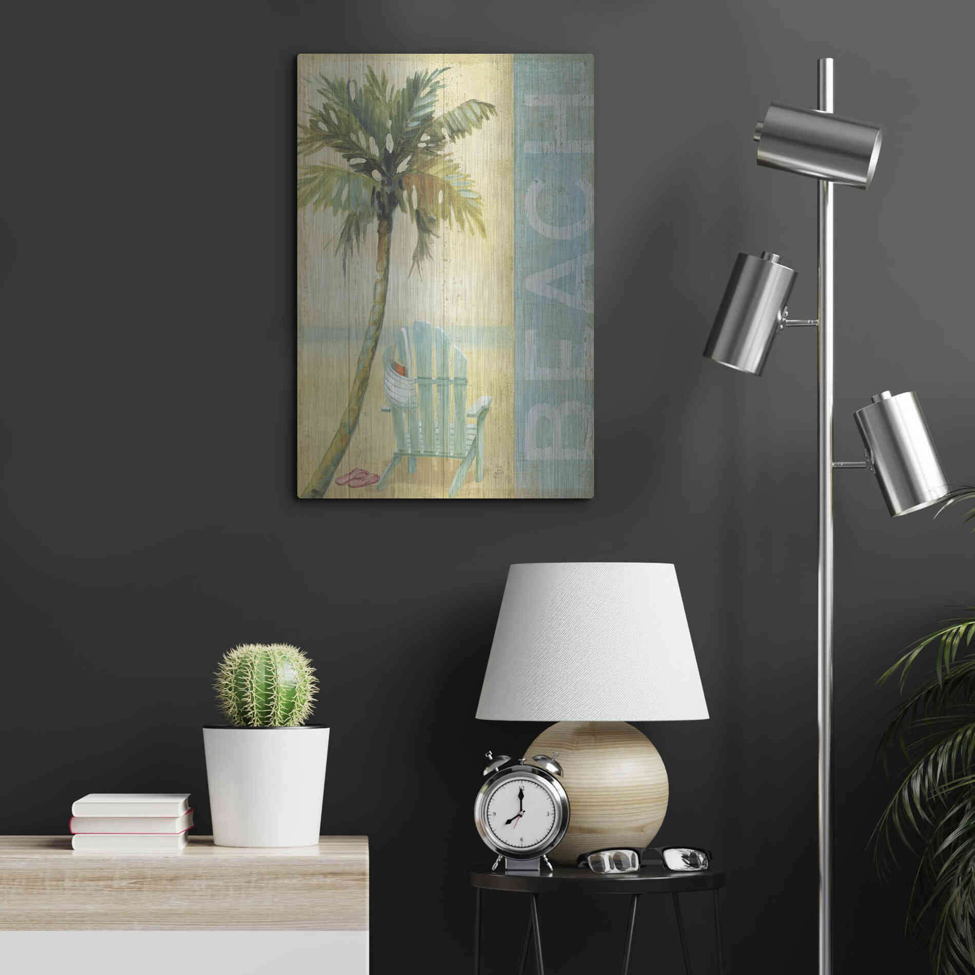 Luxe Metal Art 'Ocean Beach I' by Daphne Brissonet, Metal Wall Art,16x24