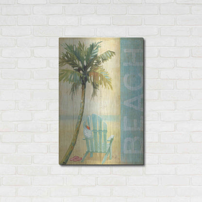 Luxe Metal Art 'Ocean Beach I' by Daphne Brissonet, Metal Wall Art,24x36