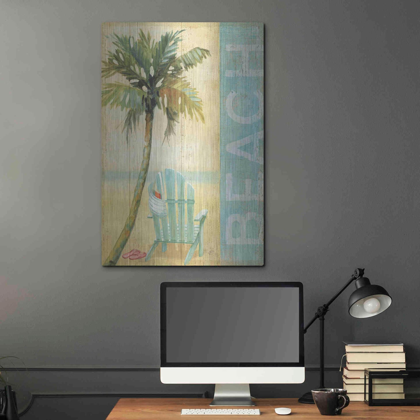 Luxe Metal Art 'Ocean Beach I' by Daphne Brissonet, Metal Wall Art,24x36