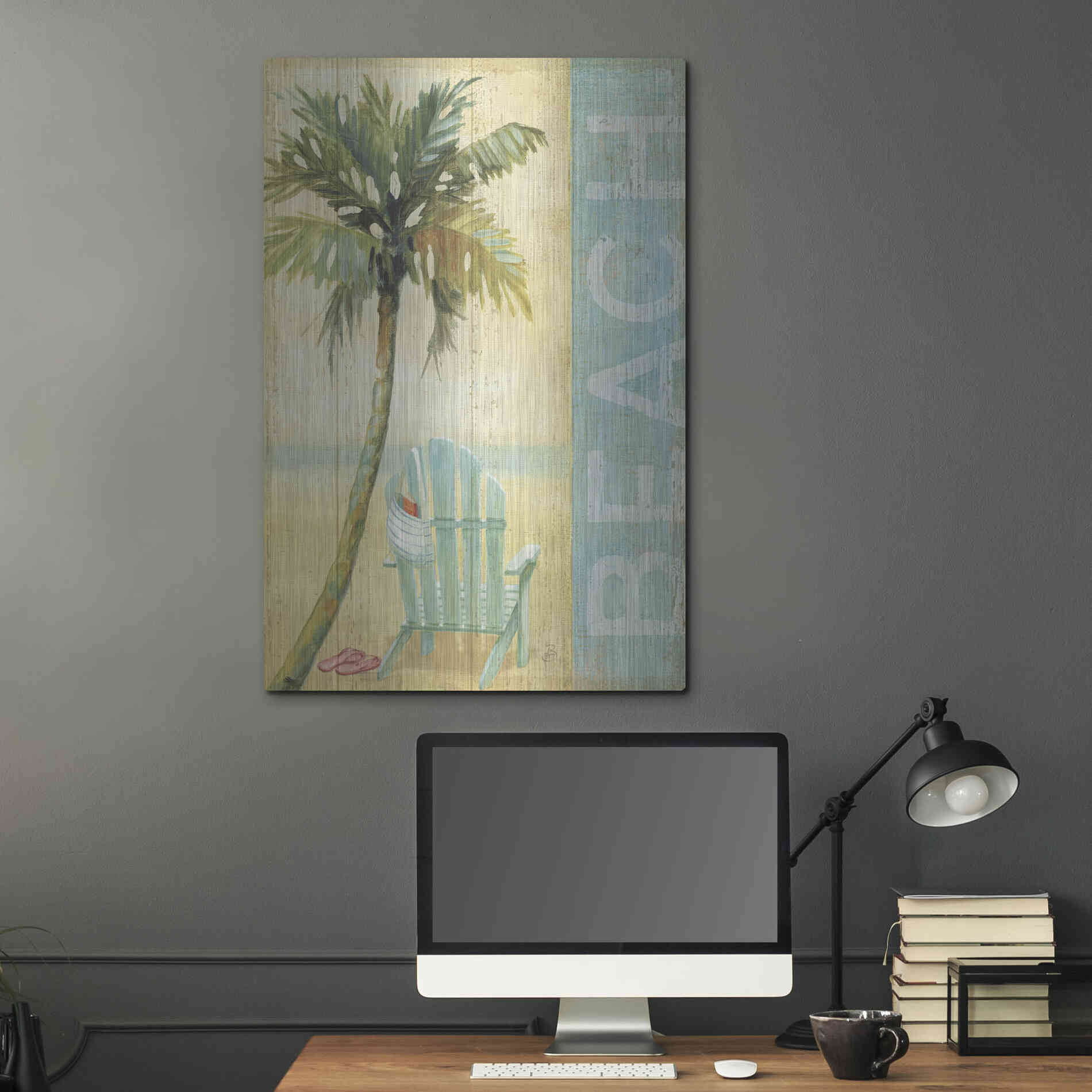 Luxe Metal Art 'Ocean Beach I' by Daphne Brissonet, Metal Wall Art,24x36