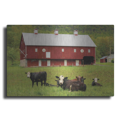Luxe Metal Art 'Red Barn' by Lori Deiter, Metal Wall Art