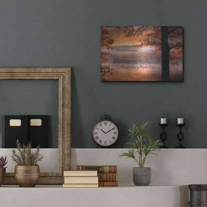 Luxe Metal Art 'Every Sunrise' by Lori Deiter, Metal Wall Art,16x12