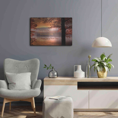 Luxe Metal Art 'Every Sunrise' by Lori Deiter, Metal Wall Art,24x16