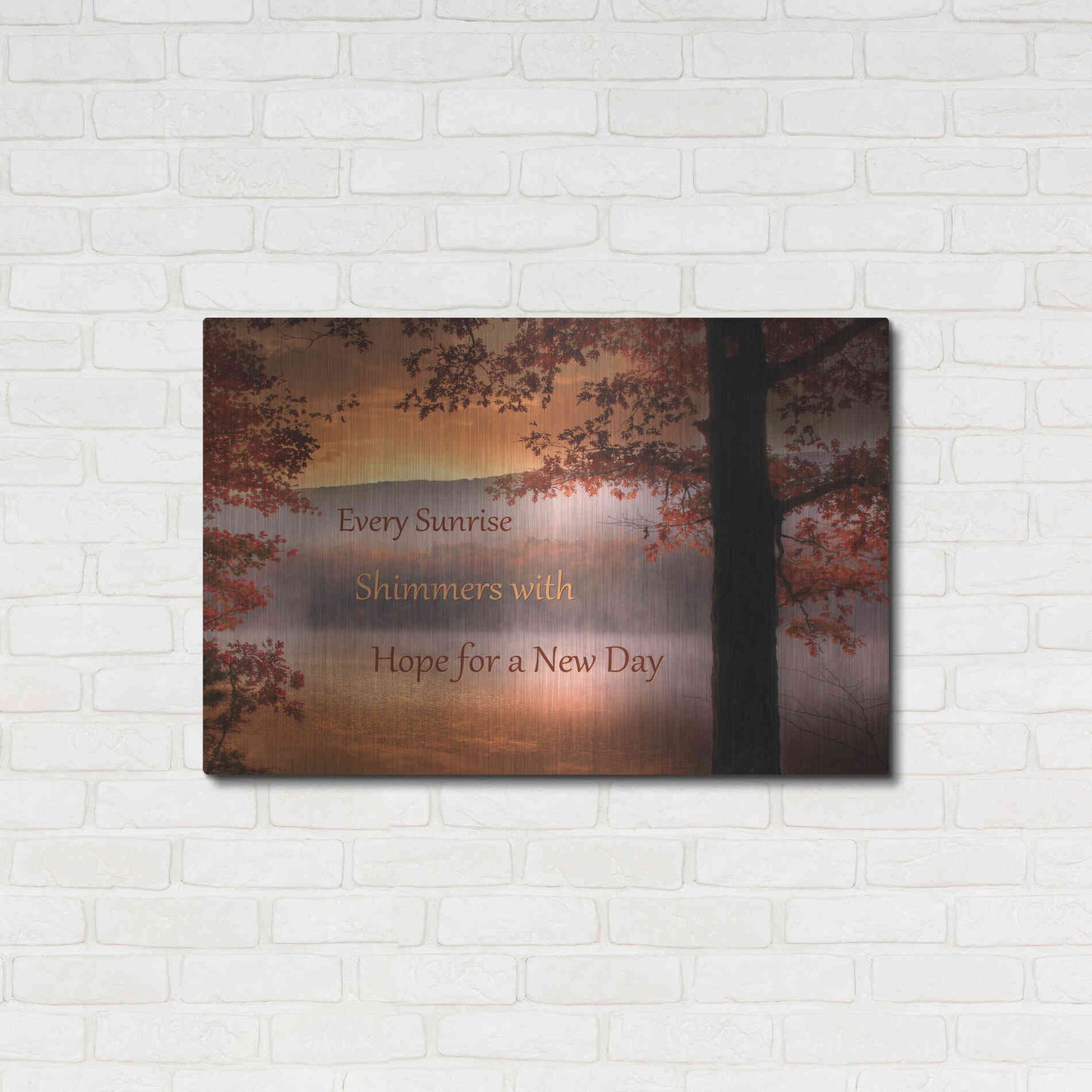 Luxe Metal Art 'Every Sunrise' by Lori Deiter, Metal Wall Art,36x24