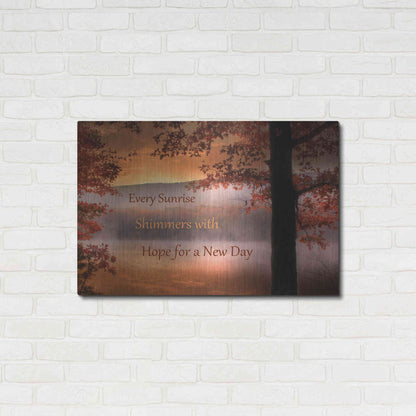 Luxe Metal Art 'Every Sunrise' by Lori Deiter, Metal Wall Art,36x24
