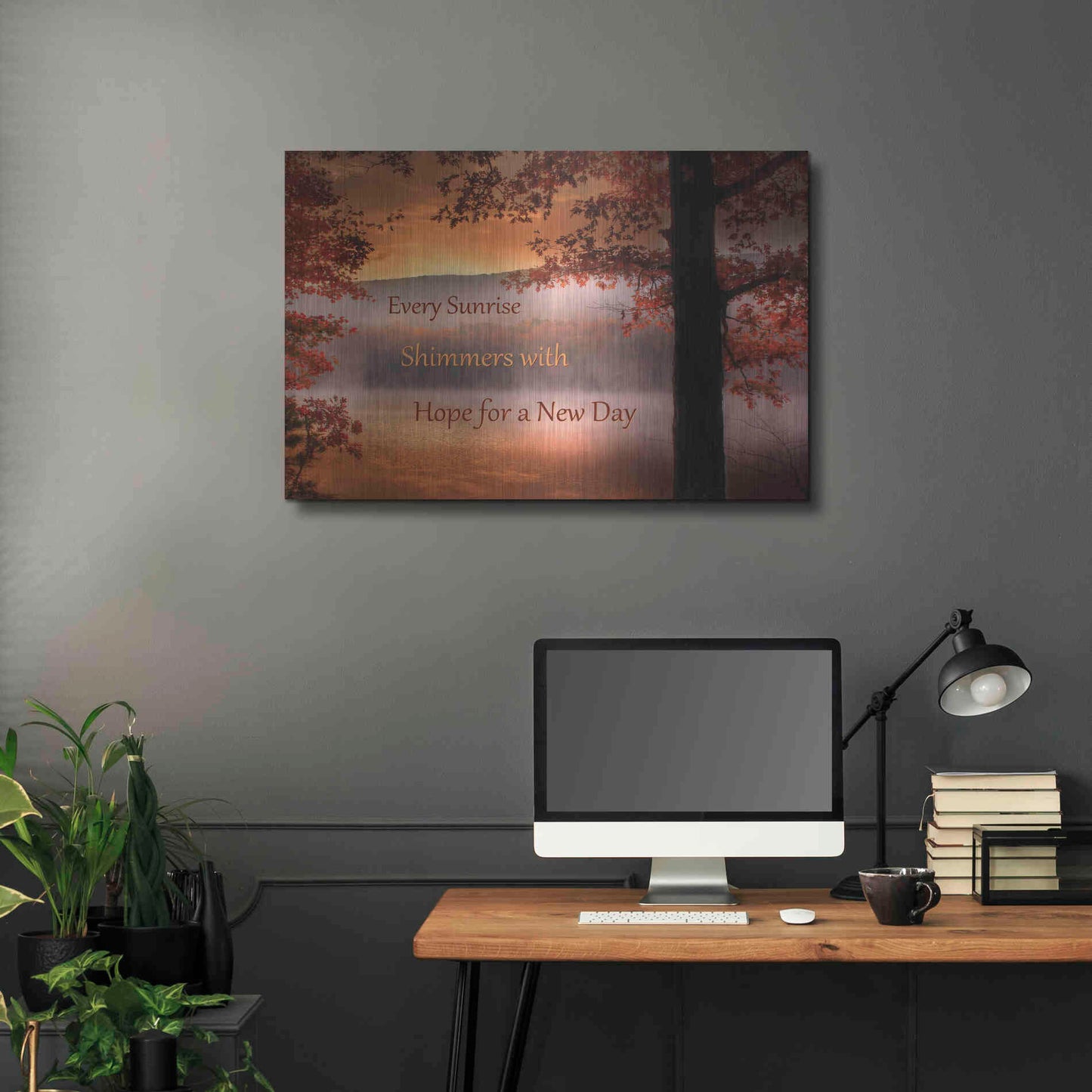 Luxe Metal Art 'Every Sunrise' by Lori Deiter, Metal Wall Art,36x24