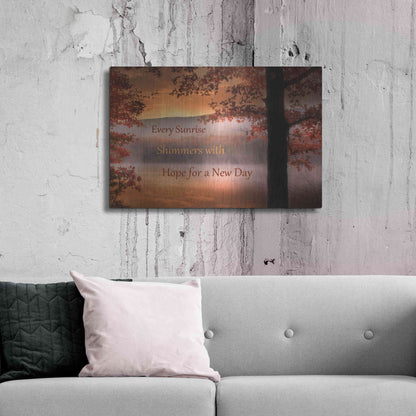 Luxe Metal Art 'Every Sunrise' by Lori Deiter, Metal Wall Art,36x24