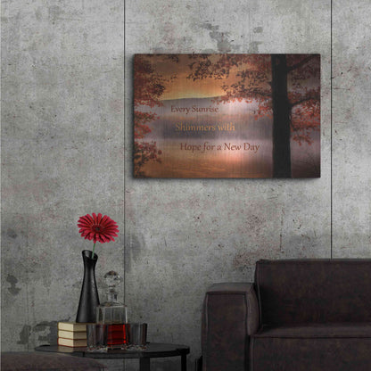 Luxe Metal Art 'Every Sunrise' by Lori Deiter, Metal Wall Art,36x24