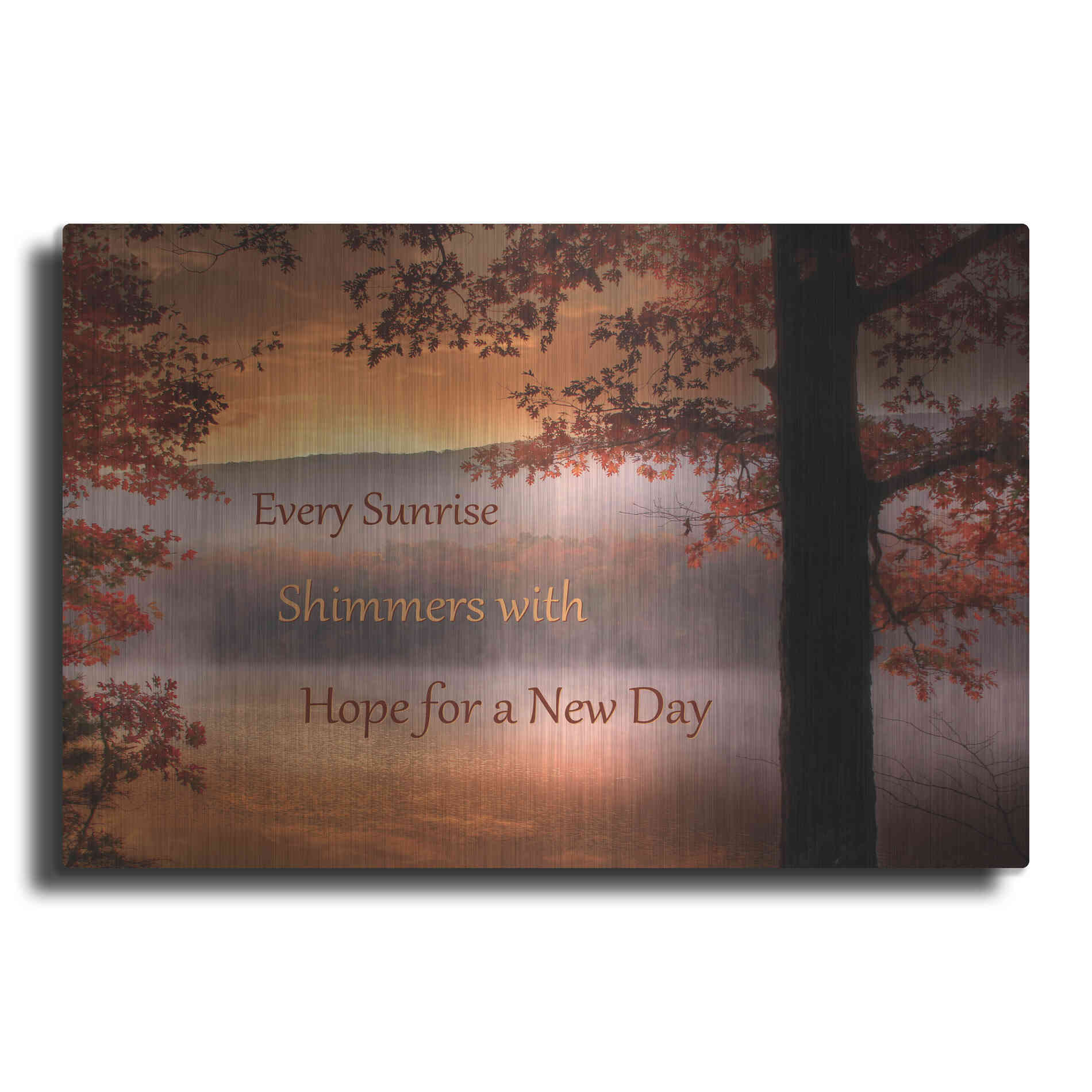 Luxe Metal Art 'Every Sunrise' by Lori Deiter, Metal Wall Art