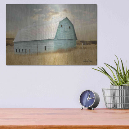 Luxe Metal Art 'Days of Gold' by Lori Deiter, Metal Wall Art,16x12