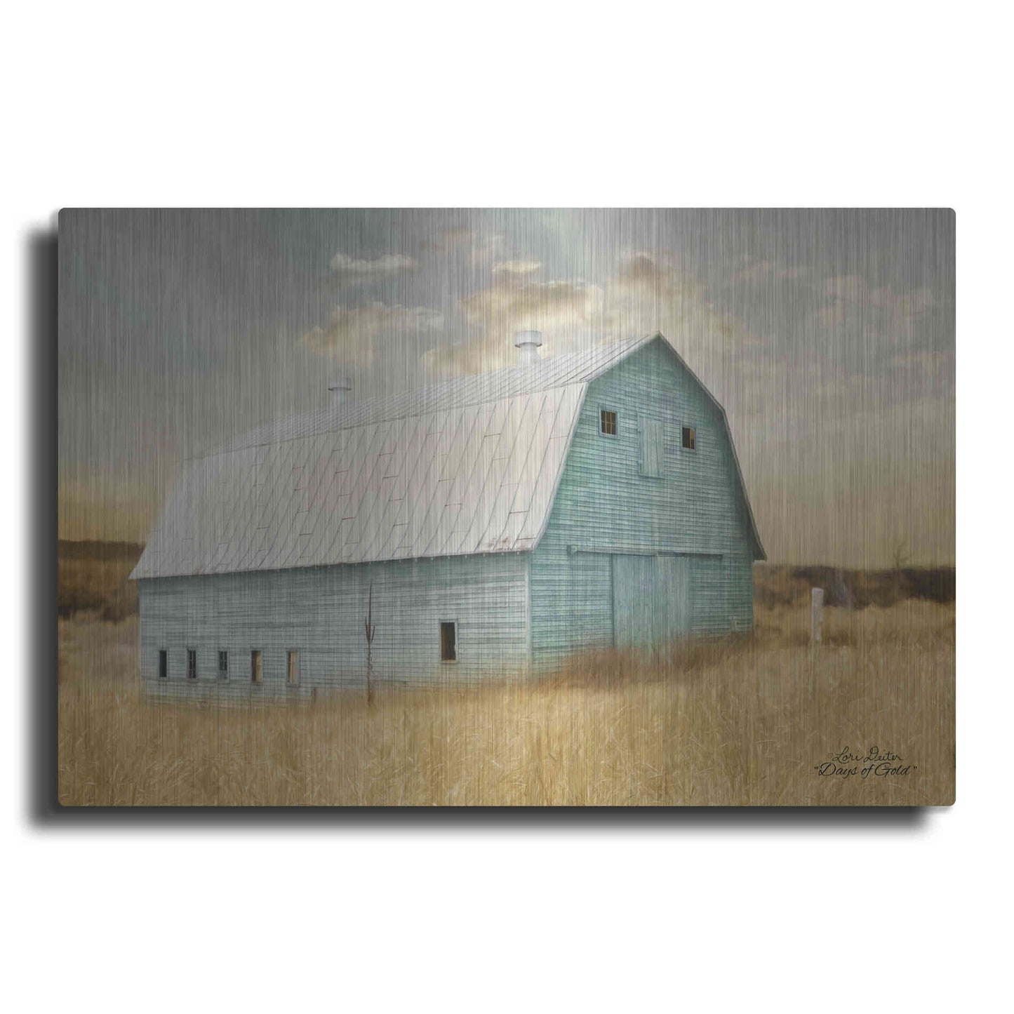 Luxe Metal Art 'Days of Gold' by Lori Deiter, Metal Wall Art