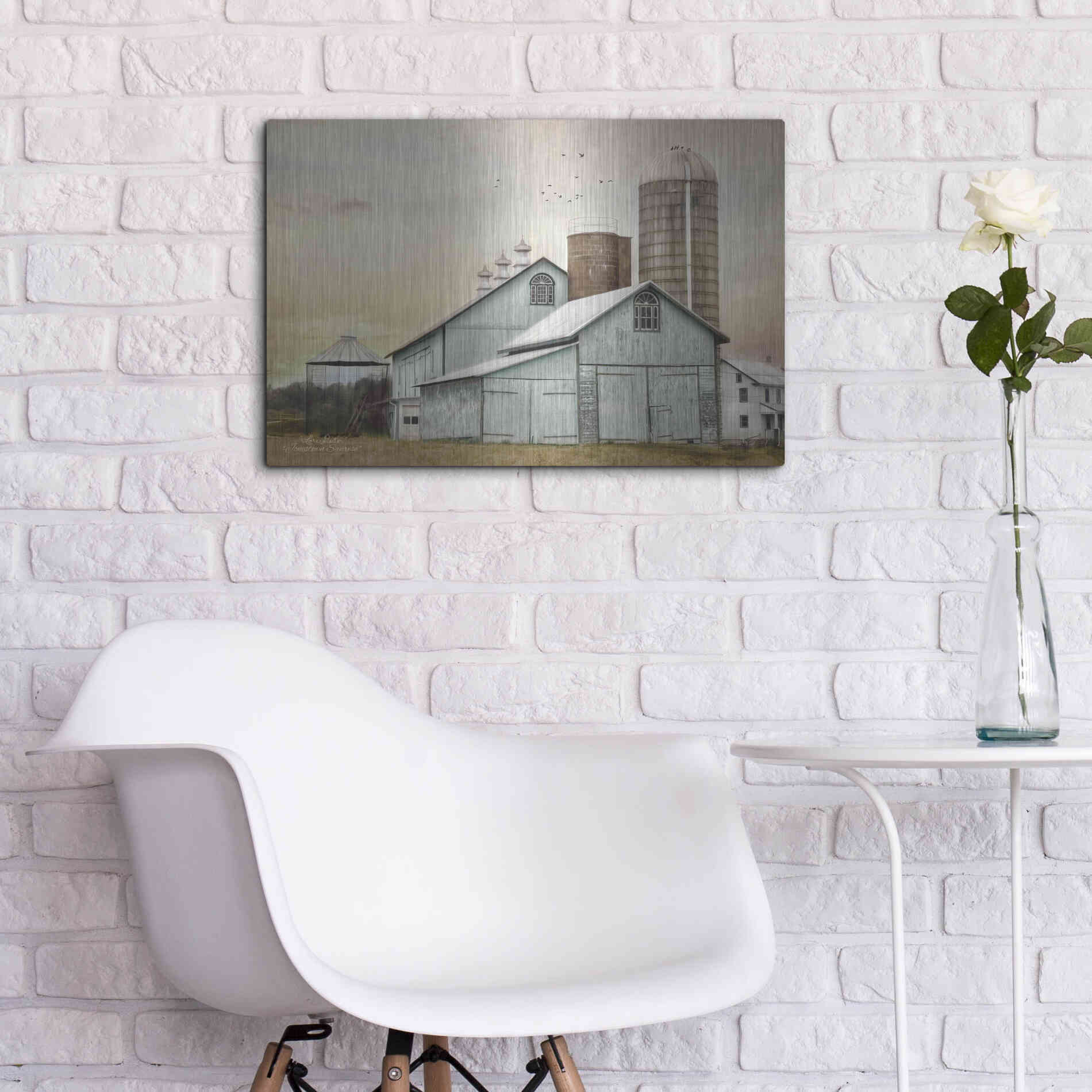 Luxe Metal Art 'Jonestown Sunrise' by Lori Deiter, Metal Wall Art,24x16