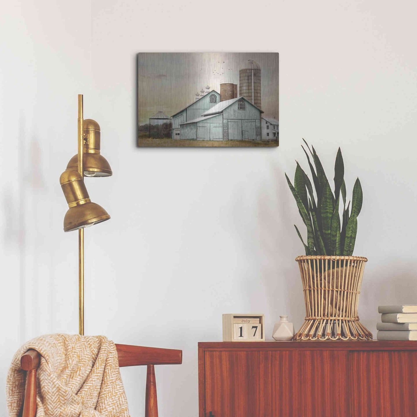 Luxe Metal Art 'Jonestown Sunrise' by Lori Deiter, Metal Wall Art,24x16