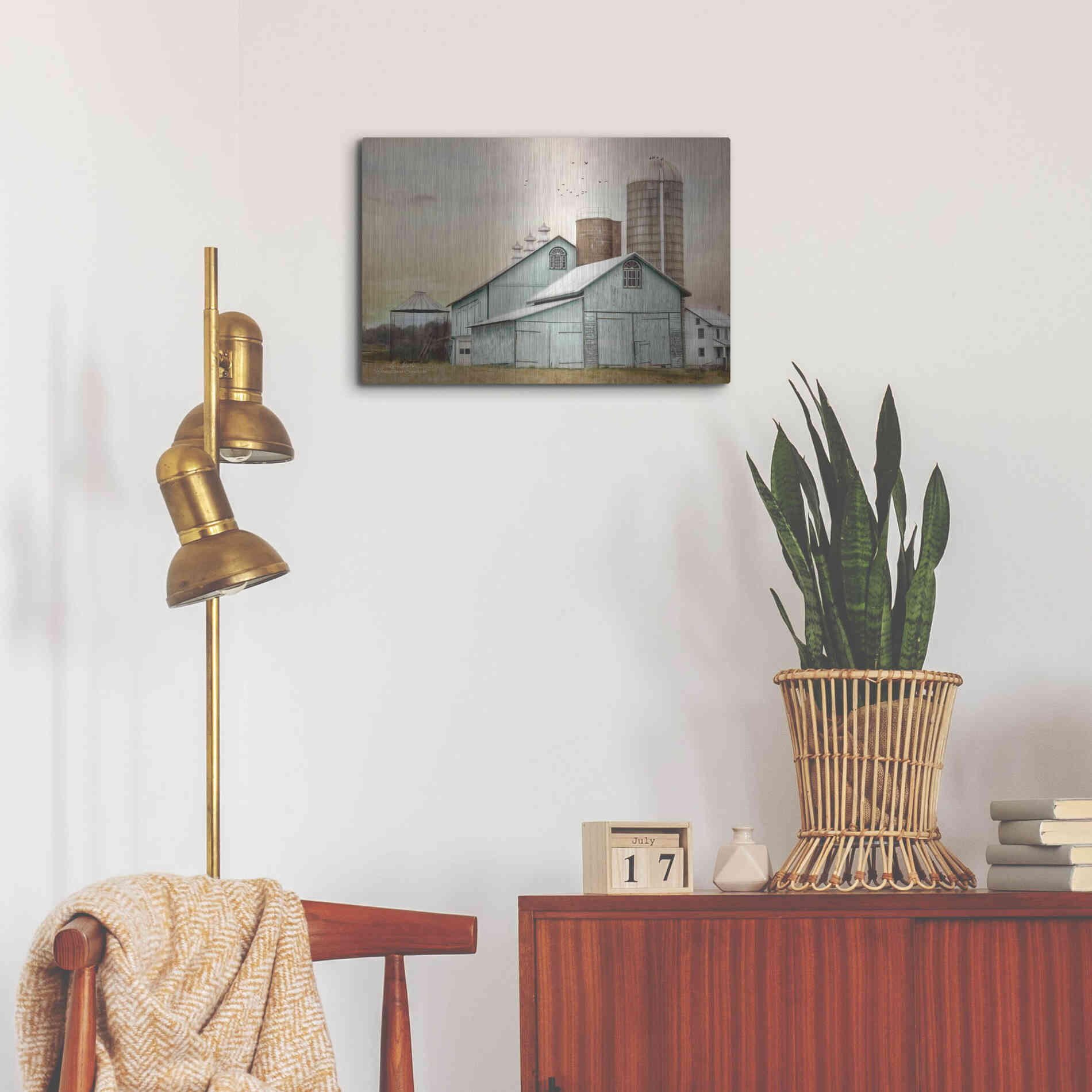 Luxe Metal Art 'Jonestown Sunrise' by Lori Deiter, Metal Wall Art,24x16