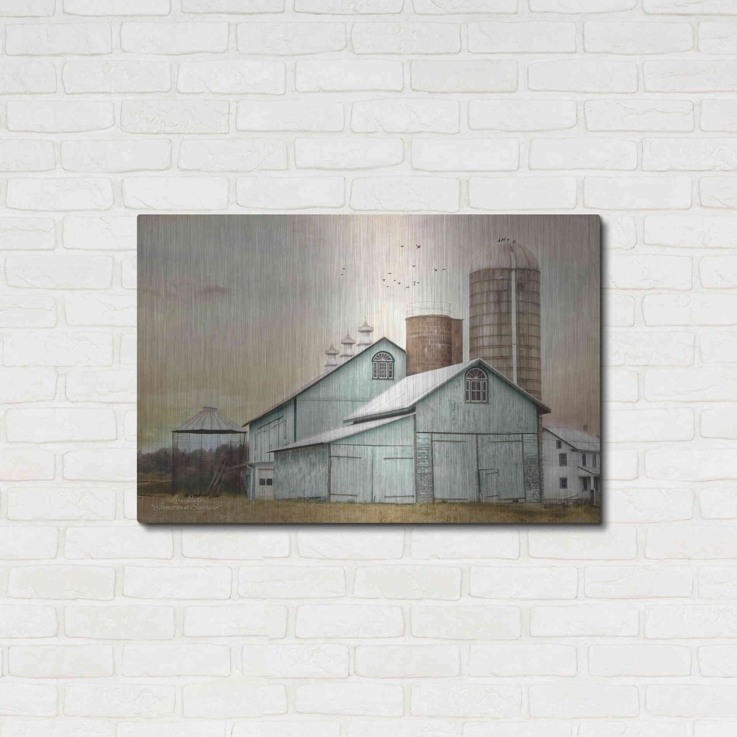 Luxe Metal Art 'Jonestown Sunrise' by Lori Deiter, Metal Wall Art,36x24