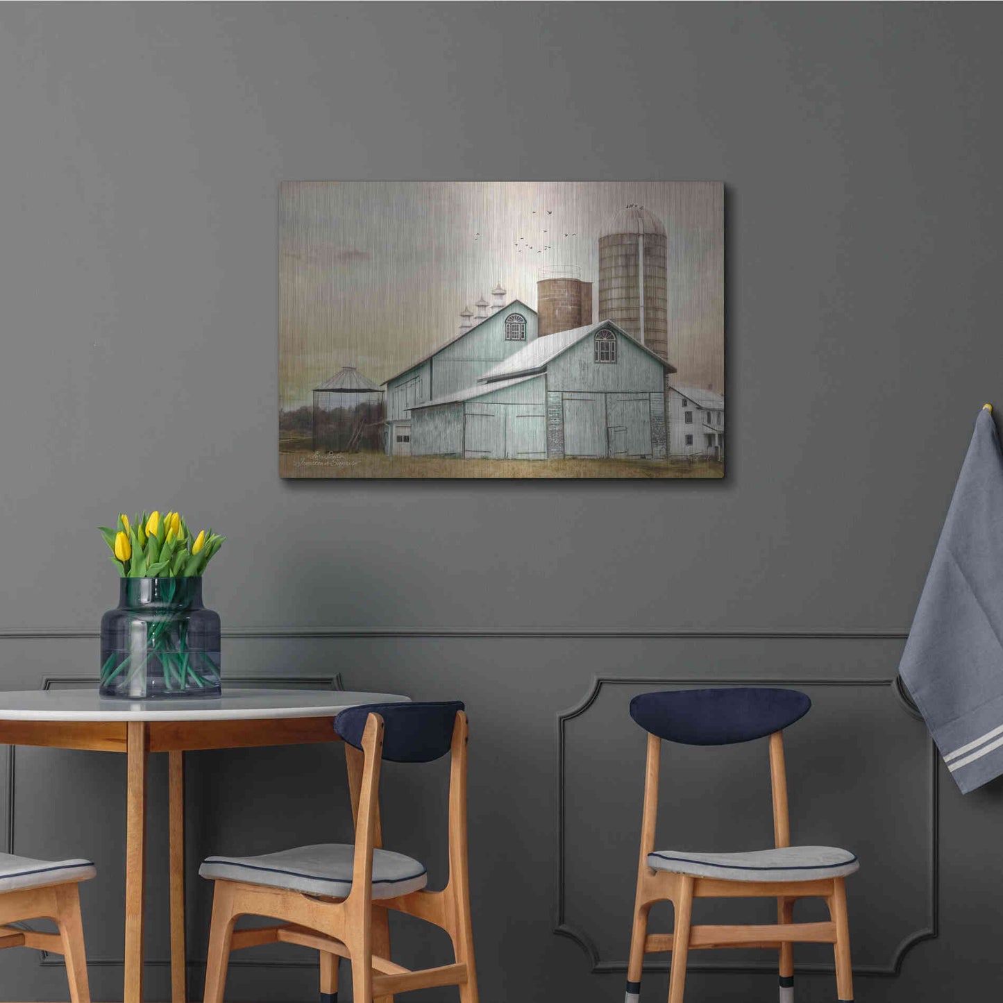 Luxe Metal Art 'Jonestown Sunrise' by Lori Deiter, Metal Wall Art,36x24