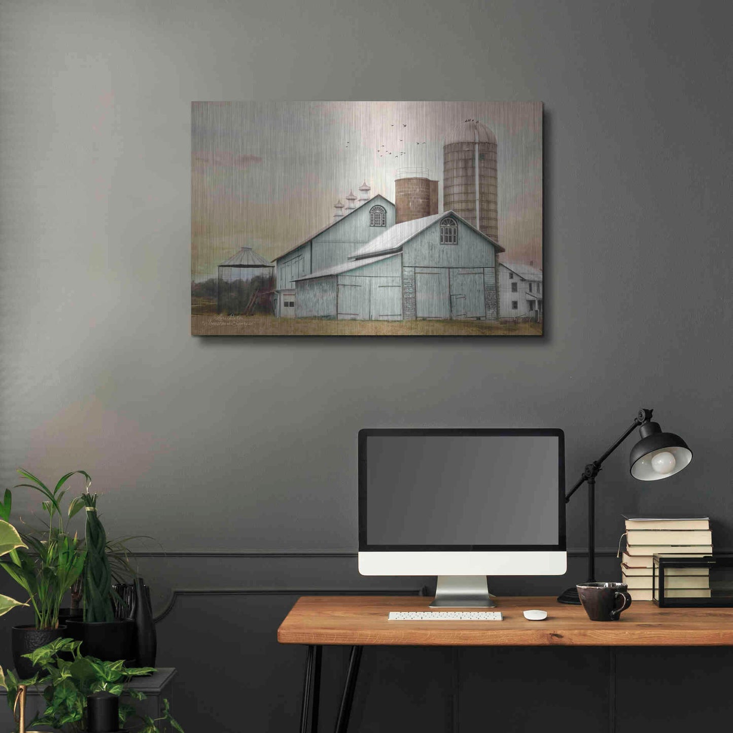 Luxe Metal Art 'Jonestown Sunrise' by Lori Deiter, Metal Wall Art,36x24