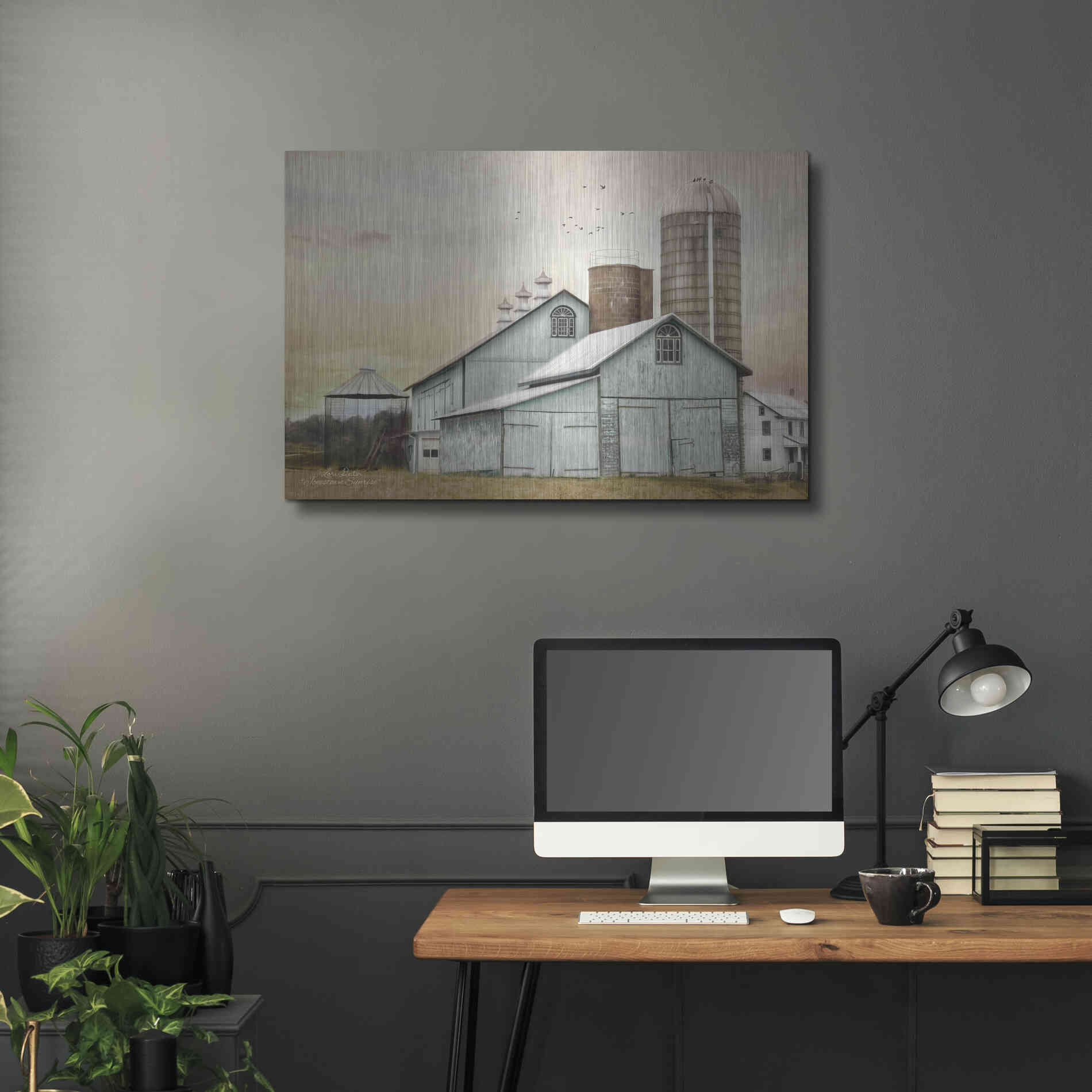 Luxe Metal Art 'Jonestown Sunrise' by Lori Deiter, Metal Wall Art,36x24