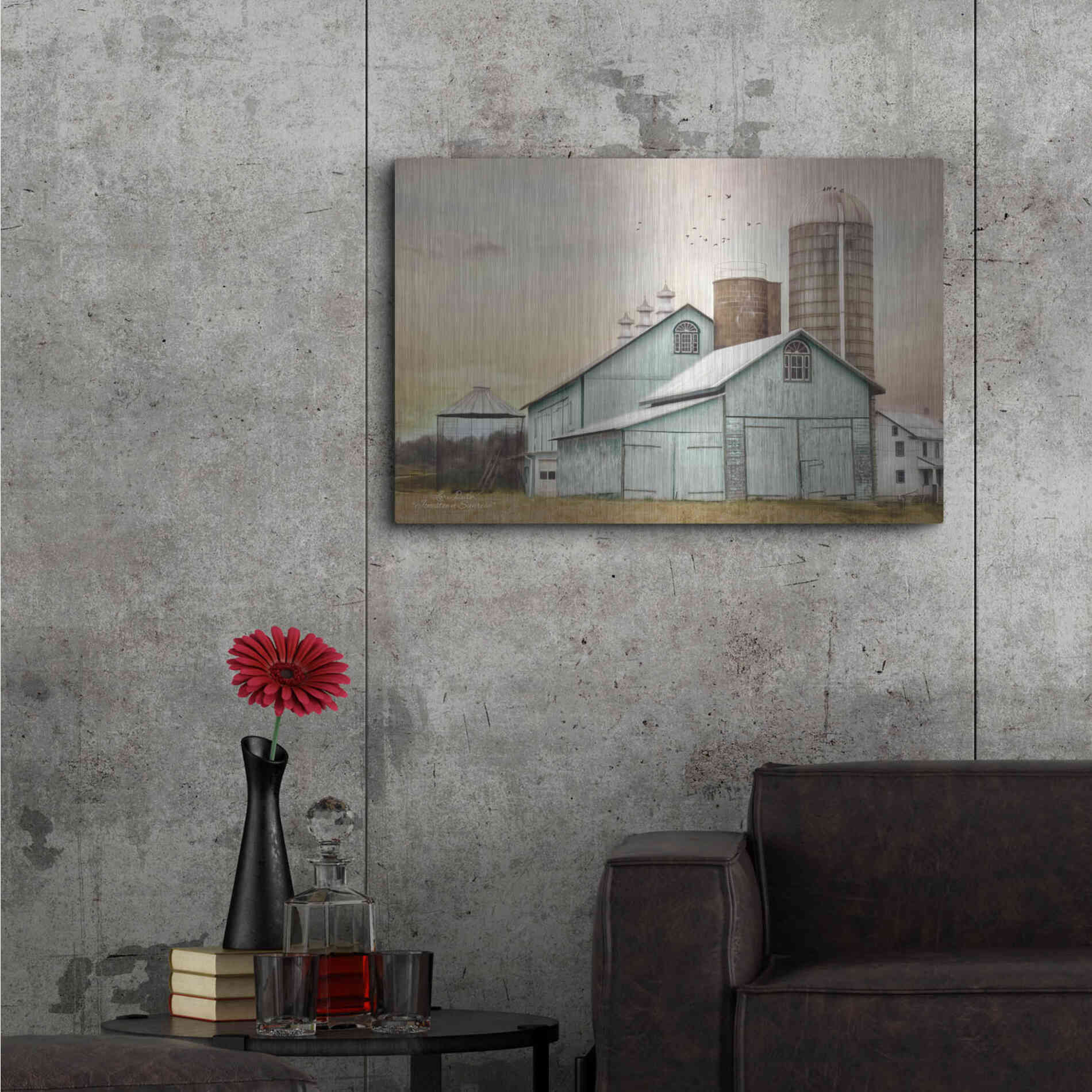 Luxe Metal Art 'Jonestown Sunrise' by Lori Deiter, Metal Wall Art,36x24