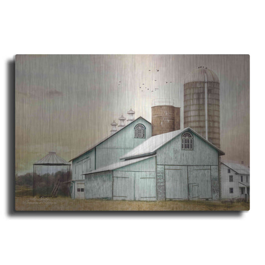 Luxe Metal Art 'Jonestown Sunrise' by Lori Deiter, Metal Wall Art