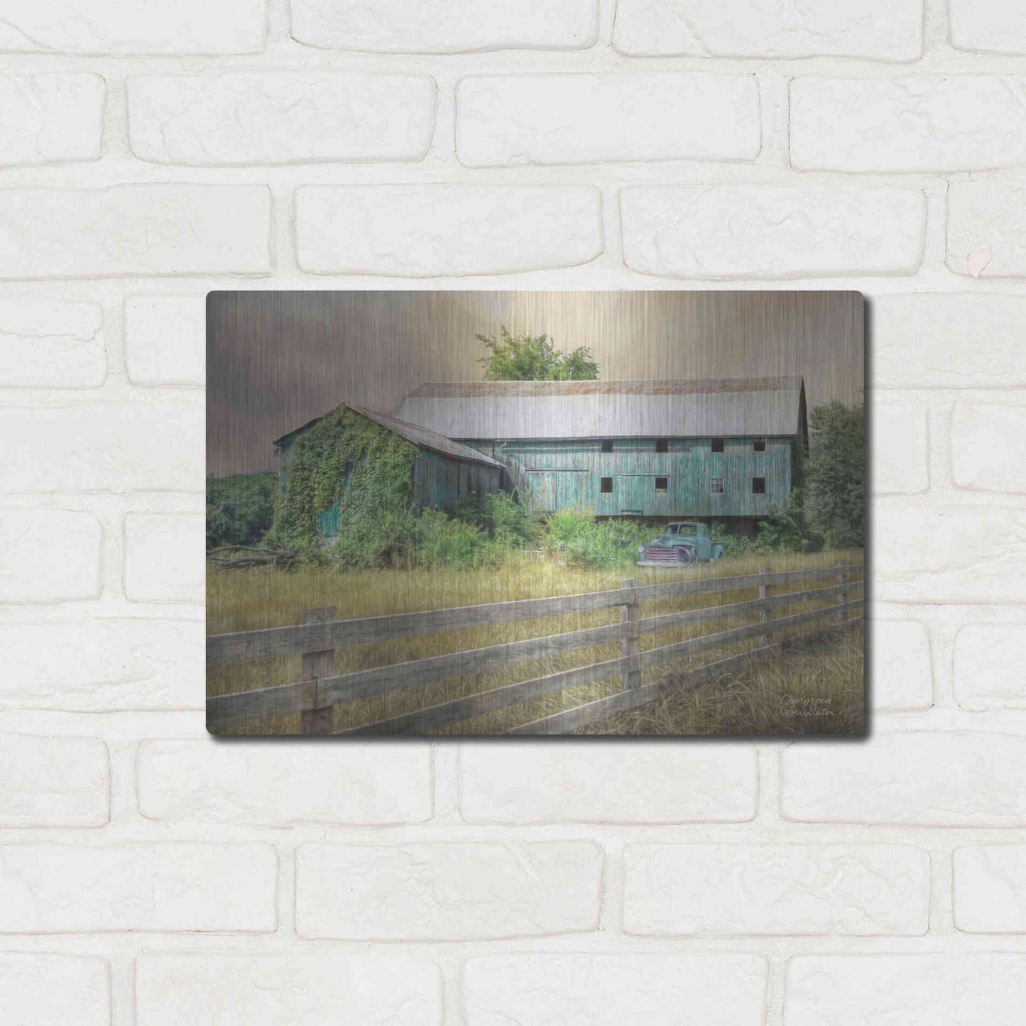 Luxe Metal Art 'Overgrown' by Lori Deiter, Metal Wall Art,16x12