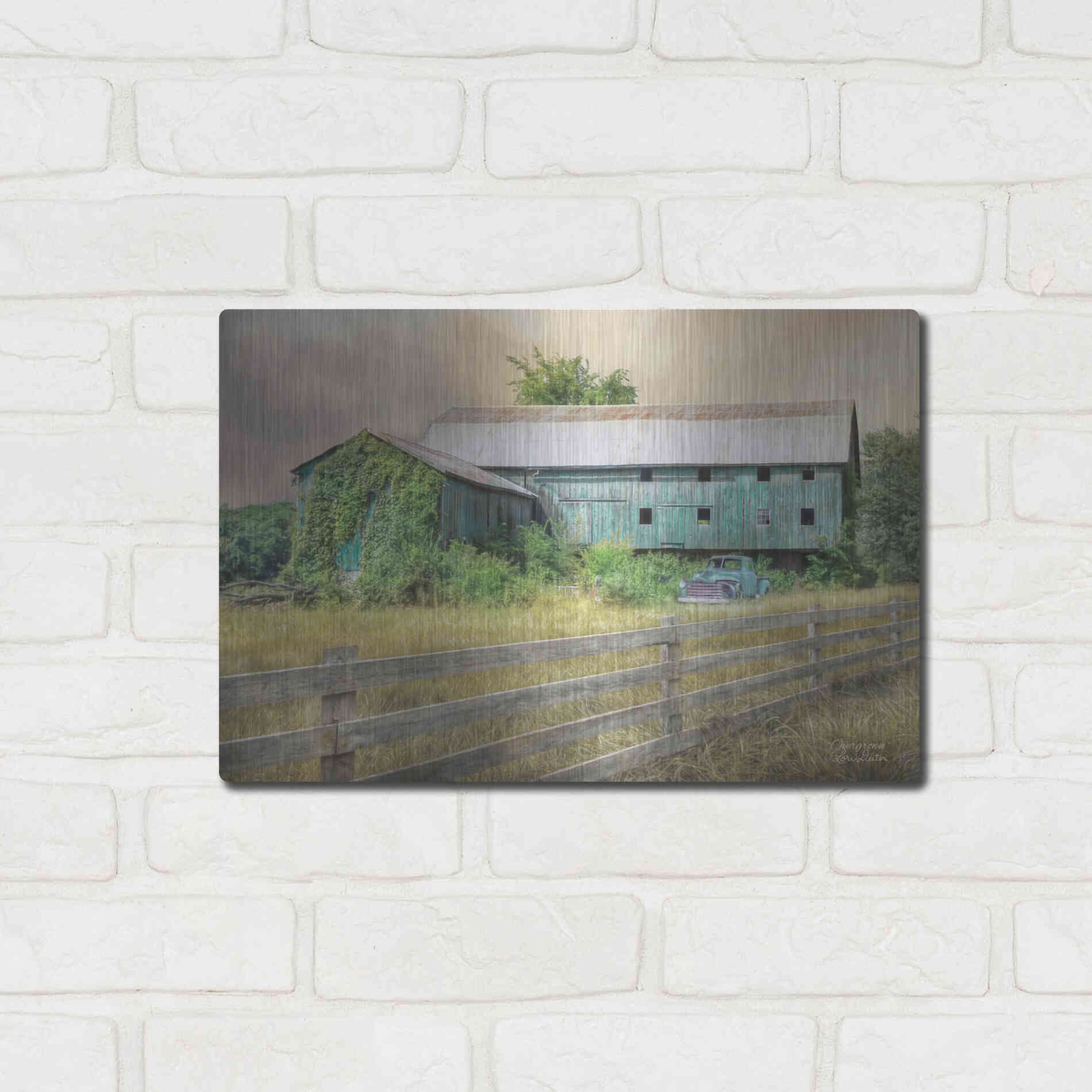 Luxe Metal Art 'Overgrown' by Lori Deiter, Metal Wall Art,16x12