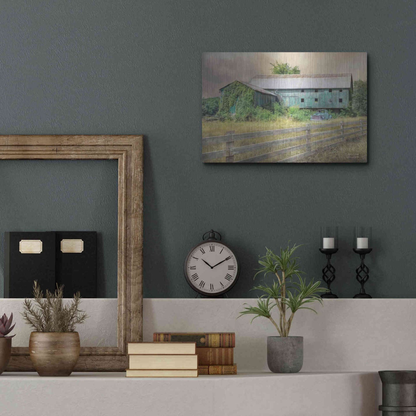 Luxe Metal Art 'Overgrown' by Lori Deiter, Metal Wall Art,16x12
