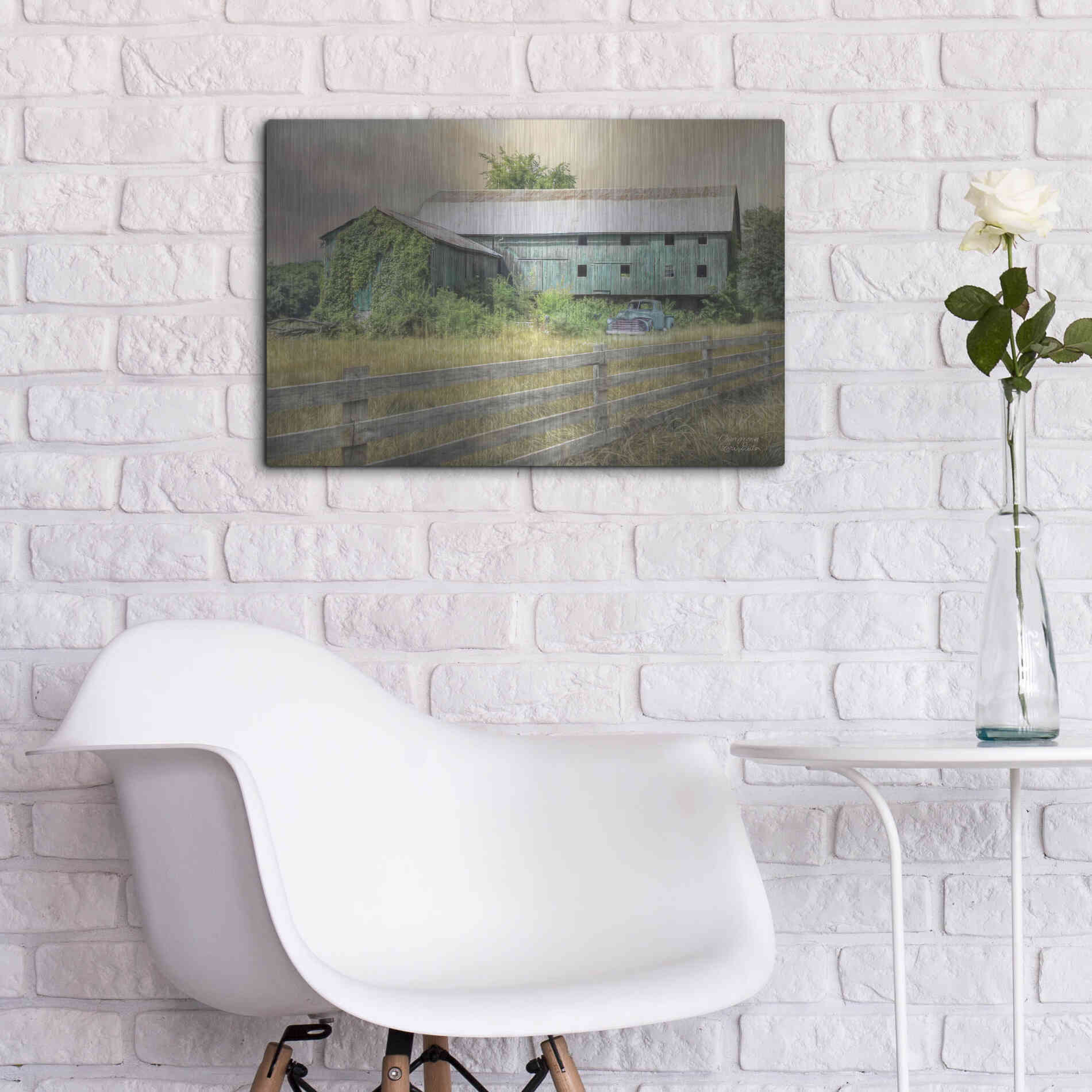 Luxe Metal Art 'Overgrown' by Lori Deiter, Metal Wall Art,24x16