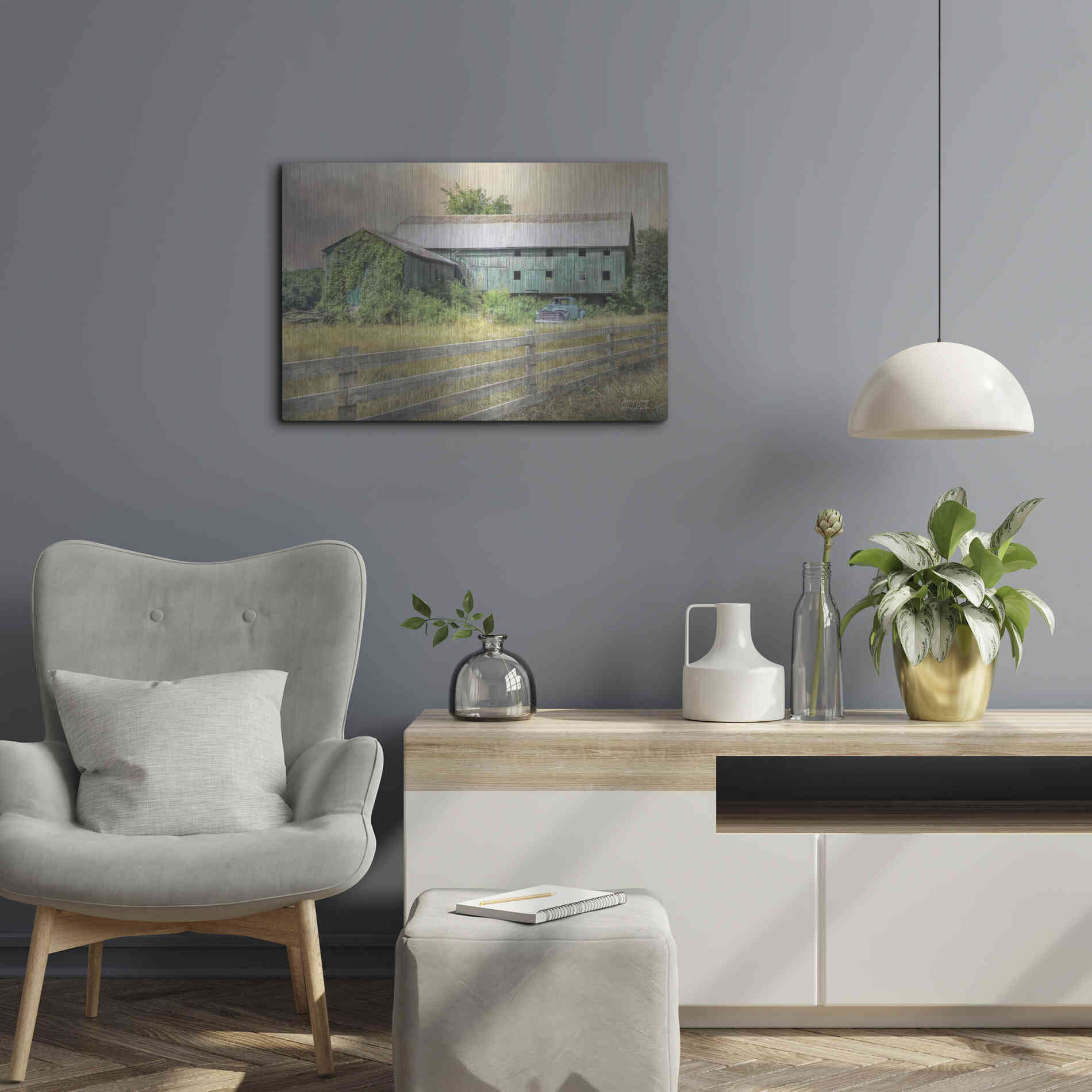Luxe Metal Art 'Overgrown' by Lori Deiter, Metal Wall Art,24x16