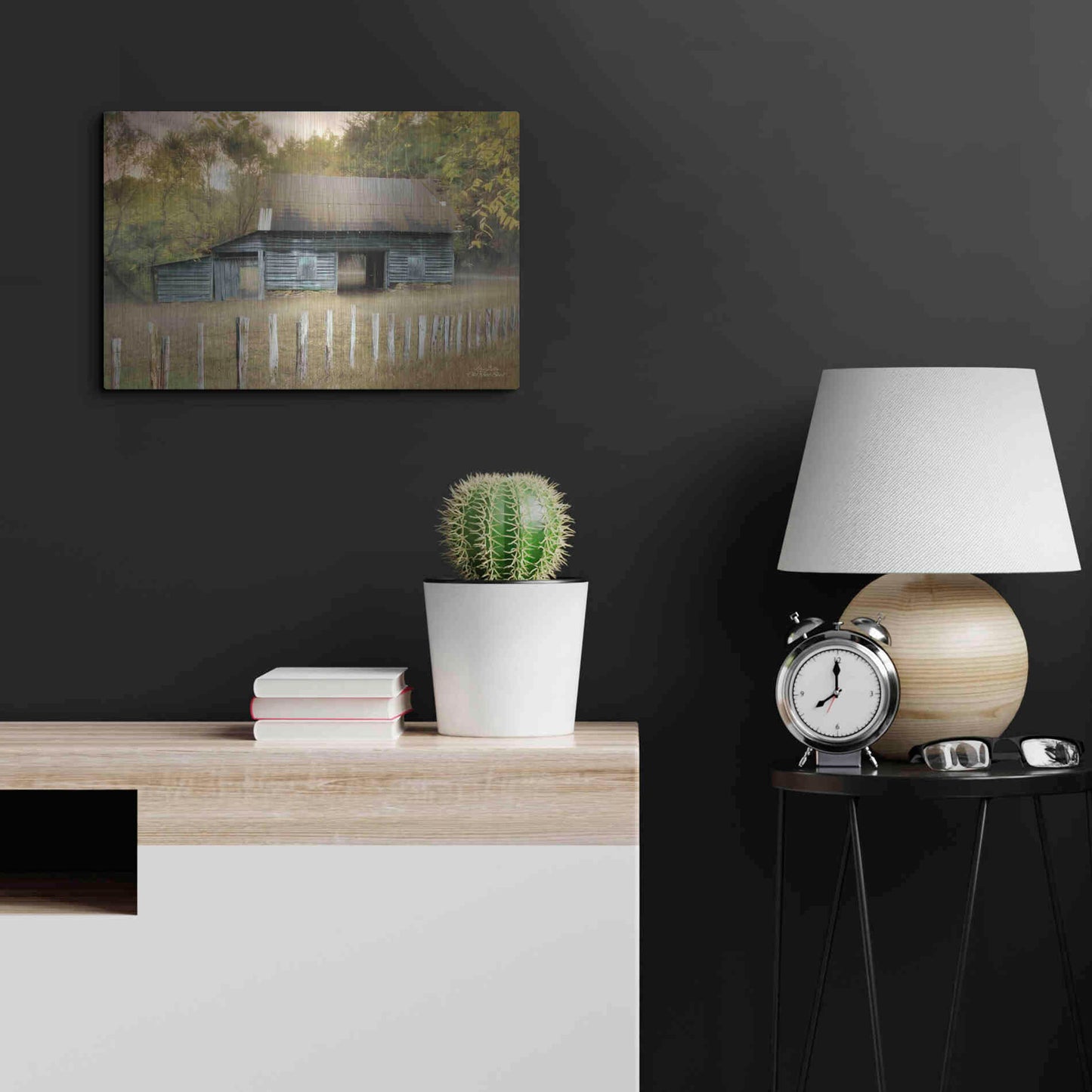 Luxe Metal Art 'Old Teal Shed' by Lori Deiter, Metal Wall Art,24x16