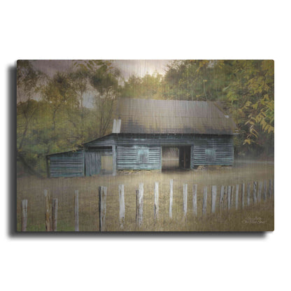 Luxe Metal Art 'Old Teal Shed' by Lori Deiter, Metal Wall Art