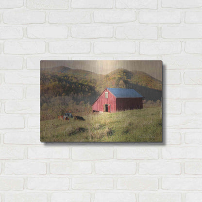 Luxe Metal Art 'Sunrise in the Valley' by Lori Deiter, Metal Wall Art,24x16