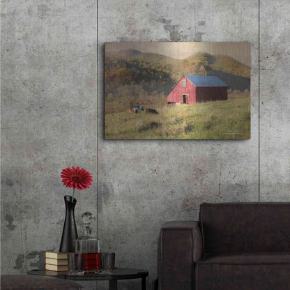 Luxe Metal Art 'Sunrise in the Valley' by Lori Deiter, Metal Wall Art,36x24