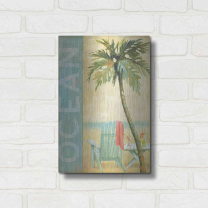 Luxe Metal Art 'Ocean Beach II' by Daphne Brissonet, Metal Wall Art,12x16